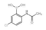 2-乙酰胺-5-氯苯硼酸结构式