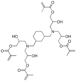 1,3-Bis[bis[2-hydroxy-3-(methacryloyloxy)propyl]aminomethyl]cyclohexane structure