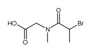 N-(2-bromo-propionyl)-N-methyl-glycine Structure