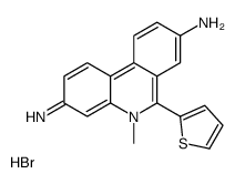 5-methyl-6-thiophen-2-ylphenanthridin-5-ium-3,8-diamine,bromide Structure