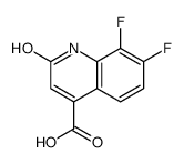 7,8-difluoro-2-oxo-1H-quinoline-4-carboxylic acid结构式