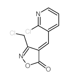 (4E)-3-(Chloromethyl)-4-[(2-chloropyridin-3-yl)-methylene]isoxazol-5(4H)-one Structure