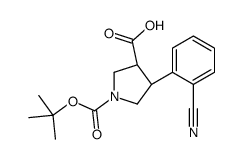 (3R,4S)-1-(TERT-BUTOXYCARBONYL)-4-(2-CYANOPHENYL)PYRROLIDINE-3-CARBOXYLIC ACID picture