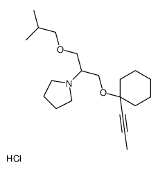 1-[1-(2-methylpropoxy)-3-(1-prop-1-ynylcyclohexyl)oxypropan-2-yl]pyrrolidine,hydrochloride Structure