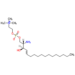 鞘氨醇磷酸胆碱(C17碱)结构式