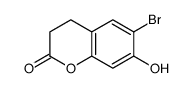 6-bromo-7-hydroxy-3,4-dihydrochromen-2-one Structure