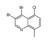 5-Chloro-3,4-dibromo-8-methylquinoline结构式