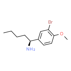 (1S)-1-(3-BROMO-4-METHOXYPHENYL)PENTYLAMINE Structure