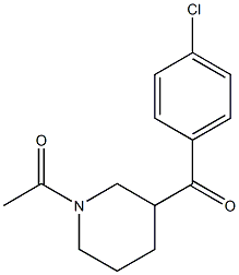 1-(3-(4-chlorobenzoyl)piperidin-1-yl)ethanone structure