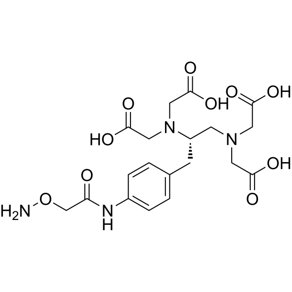 (S)-1-(4-氨基氧基乙酰胺基苄基)乙二胺四乙酸结构式