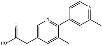 2,3-二甲基-[2,4'-联吡啶]-5-乙酸结构式