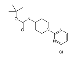 tert-butyl N-[1-(4-chloropyrimidin-2-yl)piperidin-4-yl]-N-methylcarbamate结构式