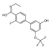 N-ethyl-2-fluoro-4-[3-hydroxy-5-(trifluoromethoxy)phenyl]benzamide Structure