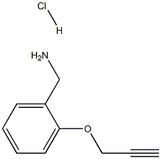 2-(丙-2-炔-1-氧基)苯基]甲胺盐酸结构式