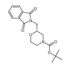 (R)-tert-butyl 2-((1,3-dioxoisoindolin-2-yl)methyl)morpholine-4-carboxylate structure