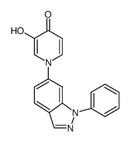 3-hydroxy-1-(1-phenyl-1H-indazol-6-yl)-pyridin-4(1H)-one Structure