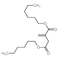 Butanedioic acid,2-methylene-, 1,4-dihexyl ester structure