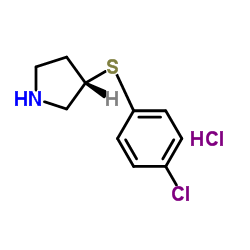 (S)-3-(4-Chloro-phenylsulfanyl)-pyrrolidine hydrochloride Structure