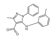 3-Methyl-N-(3-methylphenyl)-4-nitro-1-phenyl-1H-pyrazole-5-amine structure