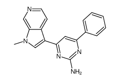 4-(1-methyl-1H-pyrrolo[2,3-c]pyridin-3-yl)-6-phenylpyrimidin-2-ylamine Structure