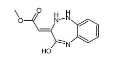 4-Hydroxy-3-methoxycarbonylmethylen-1,2-dihydro-1,2,5-benzotriazepin Structure