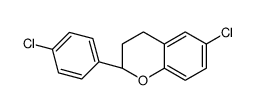 (2S)-6-chloro-2-(4-chlorophenyl)-3,4-dihydro-2H-chromene结构式