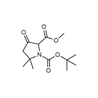 1-tert-Butyl 2-methyl 5,5-dimethyl-3-oxopyrrolidine-1,2-dicarboxylate structure