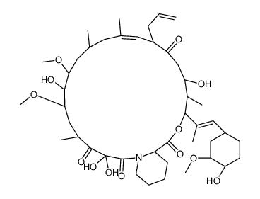 (5R,7S,8R,9S,11S,13E,15R,18S,19R,20S,23S)-3,3,8,18-tetrahydroxy-20-[(E)-1-[(1R,3R,4R)-4-hydroxy-3-methoxycyclohexyl]prop-1-en-2-yl]-7,9-dimethoxy-5,11,13,19-tetramethyl-15-prop-2-enyl-21-oxa-1-azabicyclo[21.4.0]heptacos-13-ene-2,4,16,22-tetrone structure