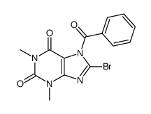 1H-Purine-2,6-dione,7-benzoyl-8-bromo-3,7-dihydro-1,3-dimethyl-结构式