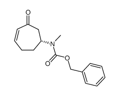 5-(N-benzyloxycarbonyl-N-methyl)amino-2-cyclohepten-1-one结构式