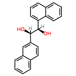 (R,R)-(+)-1-(1-萘基)-2-(2-萘基)-1,2-乙二醇结构式