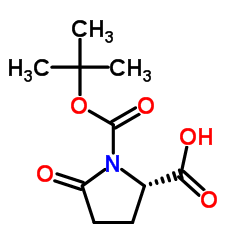 1-(tert-Butoxycarbonyl)-5-oxo-L-proline Structure