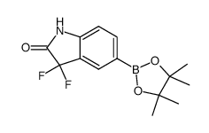 3,3-二氟-5-(4,4,5,5-四甲基-1,3,2-二硼戊环-2-基)二氢吲哚-2-酮结构式