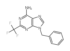 9H-Purin-6-amine,9-(phenylmethyl)-2-(trifluoromethyl)-结构式