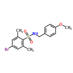 4-Bromo-N-(4-methoxybenzyl)-2,6-dimethylbenzenesulfonamide Structure