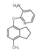 2-[(7-甲基-2,3-二氢-1H-茚-4-YL)氧]吡啶-3-胺结构式