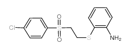 2-([2-[(4-CHLOROPHENYL)SULFONYL]ETHYL]THIO)ANILINE结构式