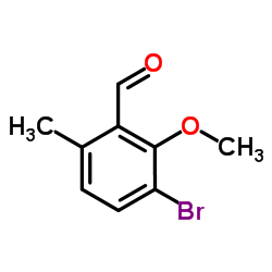 3-Bromo-2-methoxy-6-methylbenzaldehyde Structure