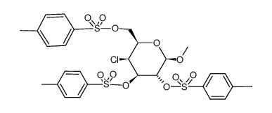 methyl-[4-chloro-tris-O-(toluene-4-sulfonyl)-4-deoxy-β-D-galactopyranoside] Structure