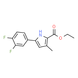 Ethyl 5-(3,4-difluorophenyl)-3-methyl-1H-pyrrole-2-carboxylate Structure