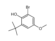 2-bromo-6-tert-butyl-4-methoxyphenol结构式