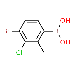 4-Bromo-3-chloro-2-methylphenylboronic acid structure