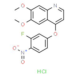 4-(3-Fluoro-4-nitrophenoxy)-6,7-dimethoxyquinoline hydrochloride Structure