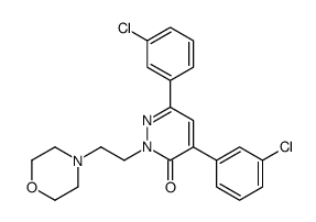 4,6-bis(3-chlorophenyl)-2-(2-morpholin-4-ylethyl)pyridazin-3-one结构式