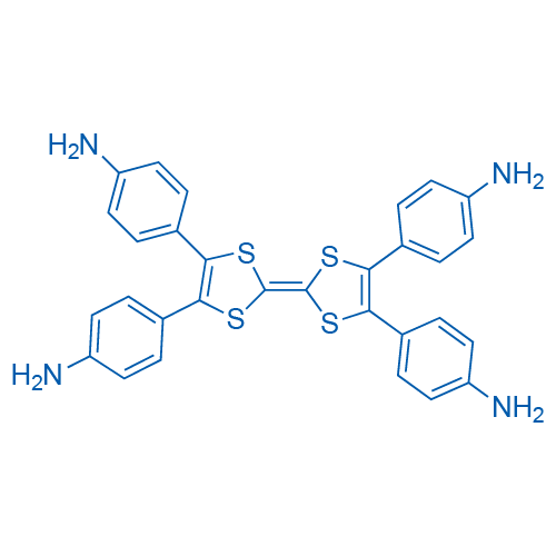 4, 4', 4'', 4'''-([2, 2'-Bi(1, 3-dithiolylidene)]-4, 4', 5, 5'-tetrayl)tetraaniline structure