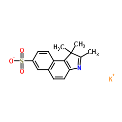 Potassium 1,1,2-trimethyl-1H-benzo[e]indole-7-sulfonate Structure