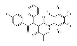 2-(2-(4-fluorophenyl)-2-oxo-1-phenylethyl)-4-methyl-3-oxo-N-(phenyl-d5)pentanamide Structure