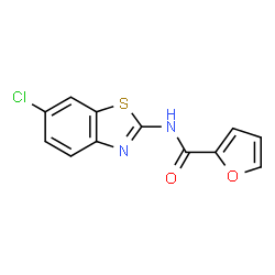 N-(6-chlorobenzo[d]thiazol-2-yl)furan-2-carboxamide结构式