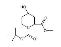 2-Methyl 1-(2-methyl-2-propanyl) (2R,4R)-4-hydroxy-1,2-piperidine dicarboxylate结构式