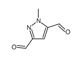 1-methylpyrazole-3,5-dicarbaldehyde结构式